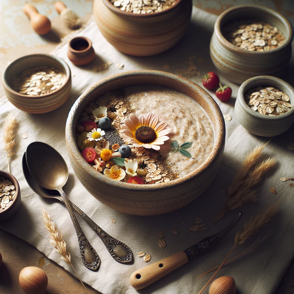 Tigela de Smoothie de Aveia de Verão