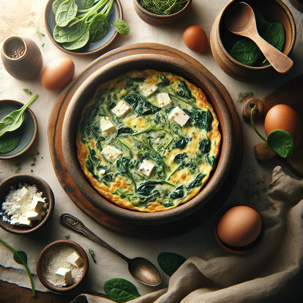 Energético Omelete de Espinafre e Feta