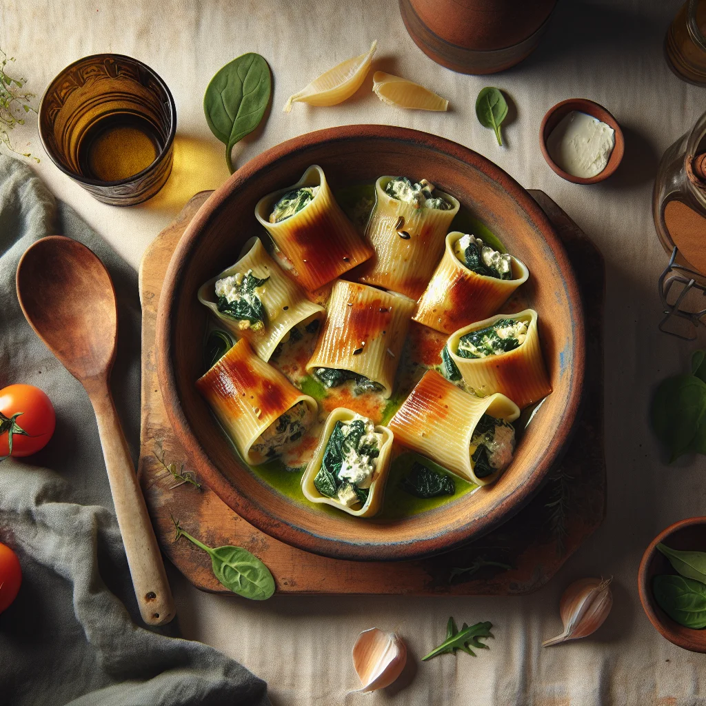 Cannelloni Italiano com Espinafre e Ricota