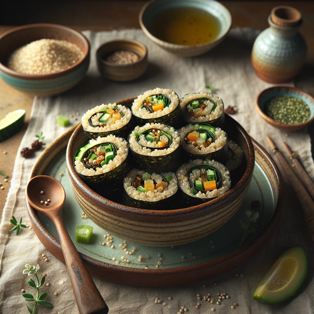 Rolo de Sushi de Quinoa Vegetariano