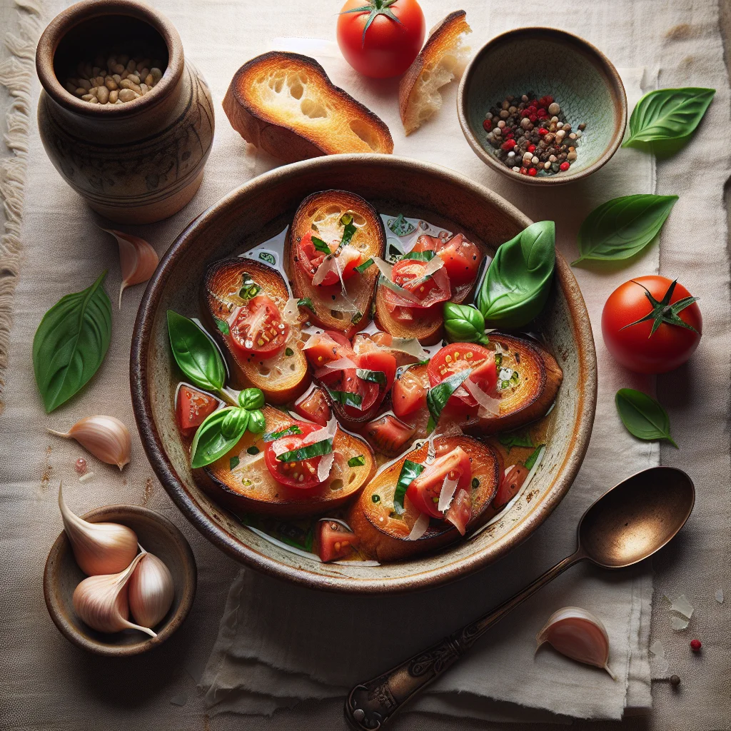 Italian Bruschetta with Fresh Tomatoes and Basil