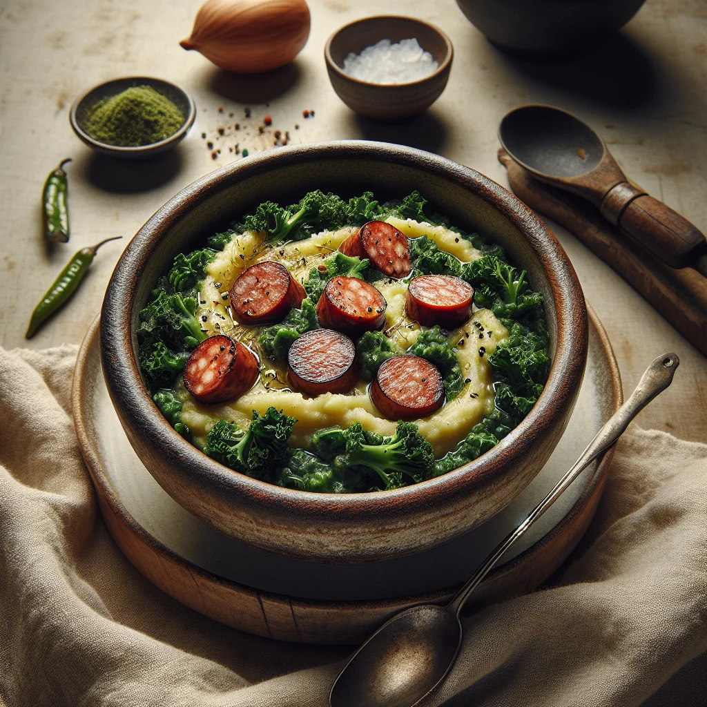Grünkohlpüree mit Räucherwurst