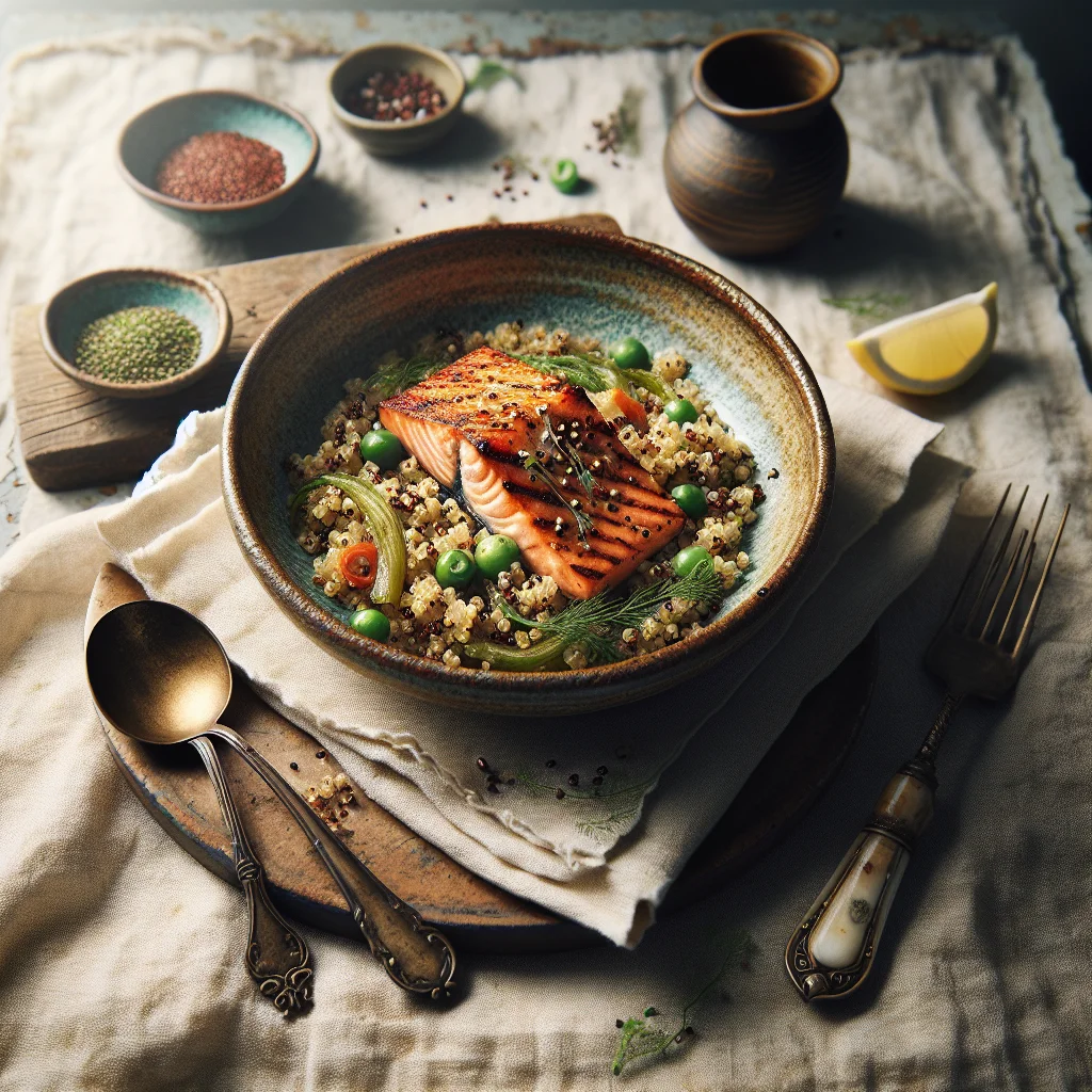 Chef's Special: Salmão Grelhado com Salada de Quinoa