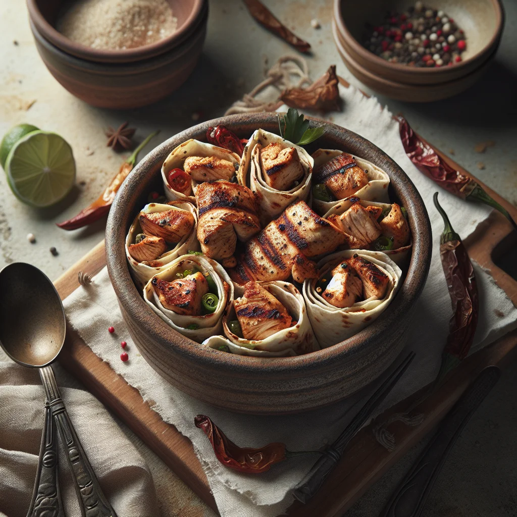 Spicy Grilled Chicken Wraps