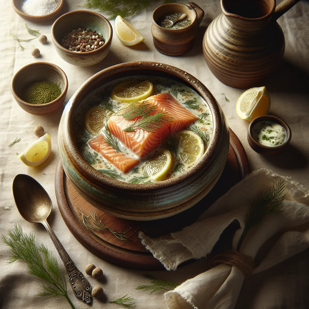 Salmon with Dill Lemon Sauce