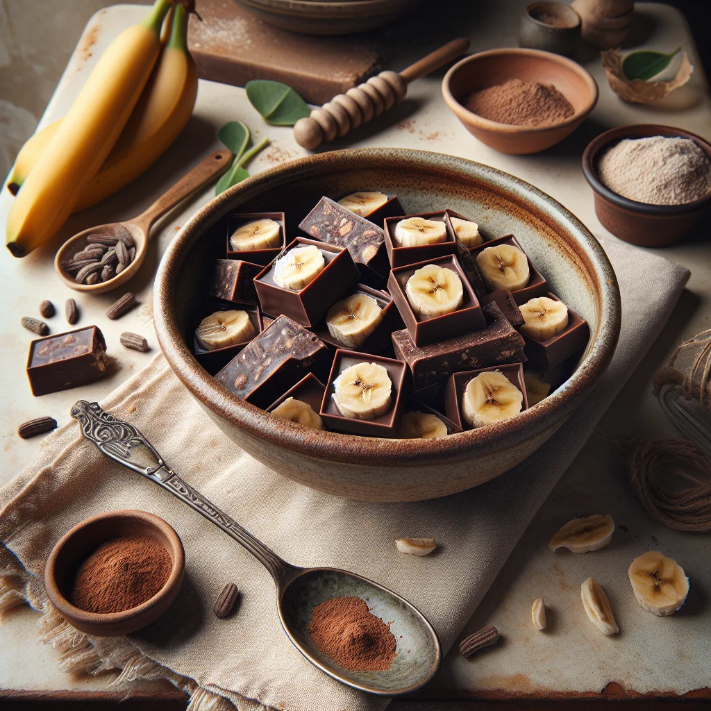 Gesunde Bananen Schokoladen Energy Bars