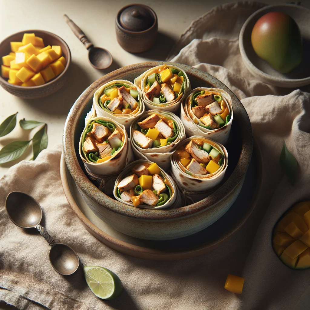 Refreshing Chicken Mango Wraps