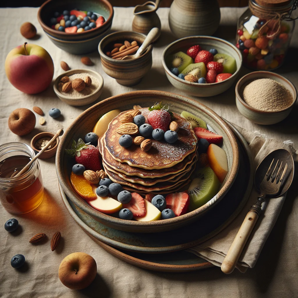 Invigorating Oat Pancakes with Fresh Fruit