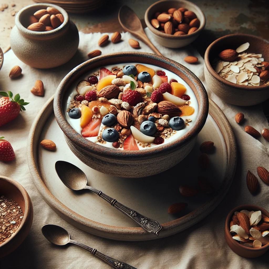 Fresh Nut-Yogurt Parfait with Seasonal Fruit