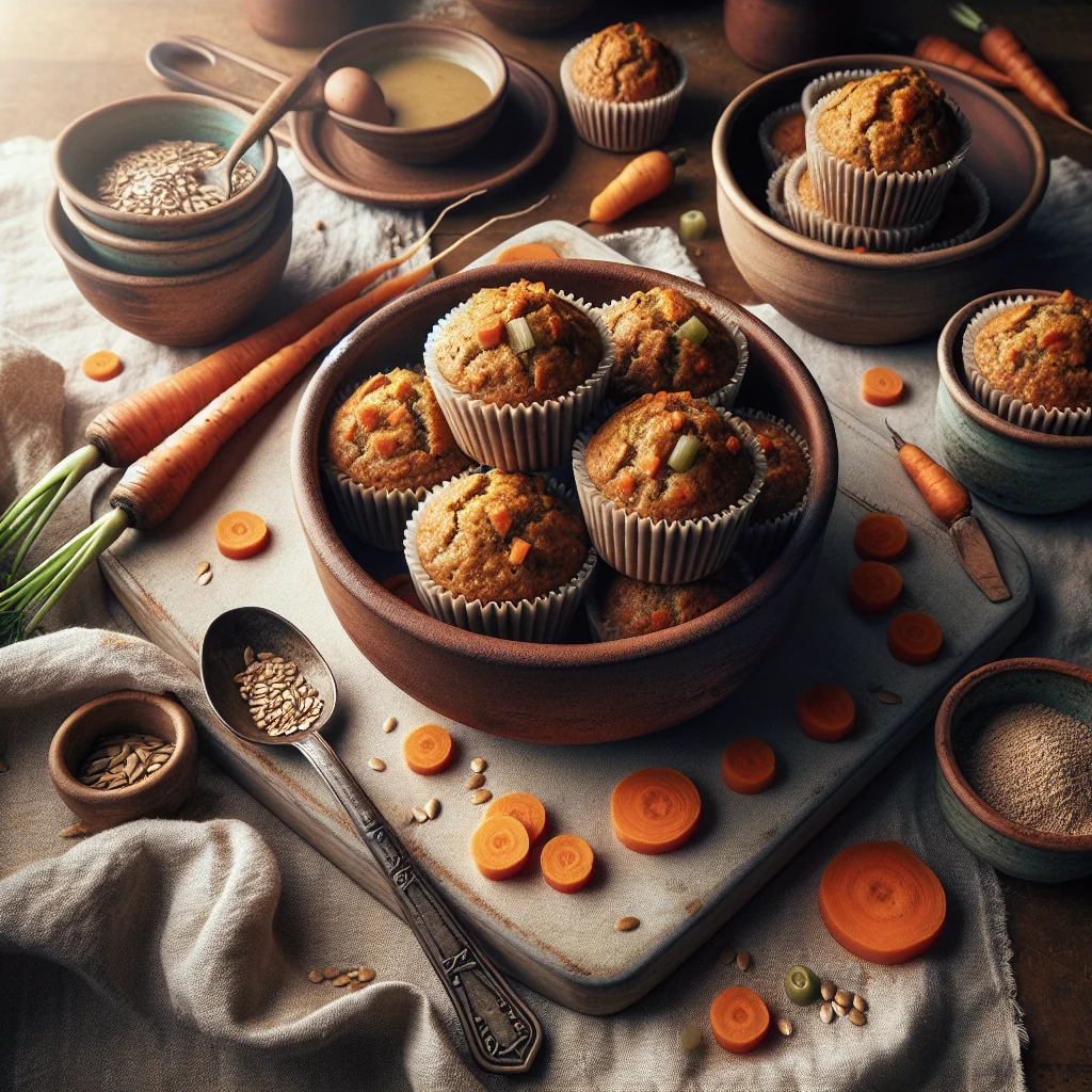 Muffins de Cenoura Integral Feliz