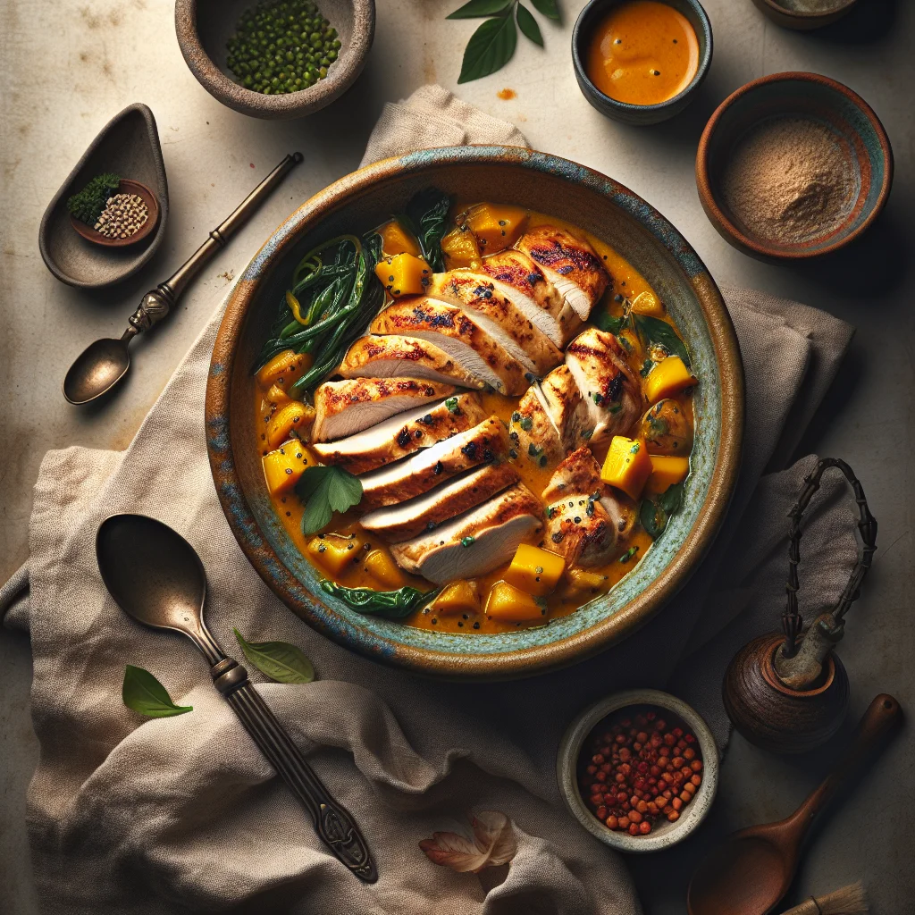 Gesunde Hähnchenbrust mit Würziger Mango Sauce