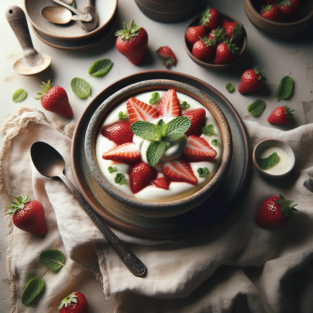 Fruitige Kwarktaart met Aardbeien en Munt