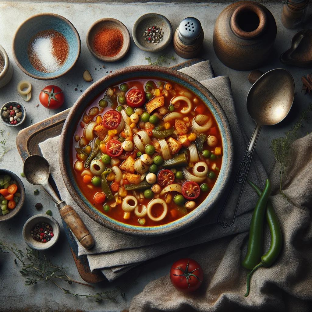 Pittige Italiaanse Minestrone Soep