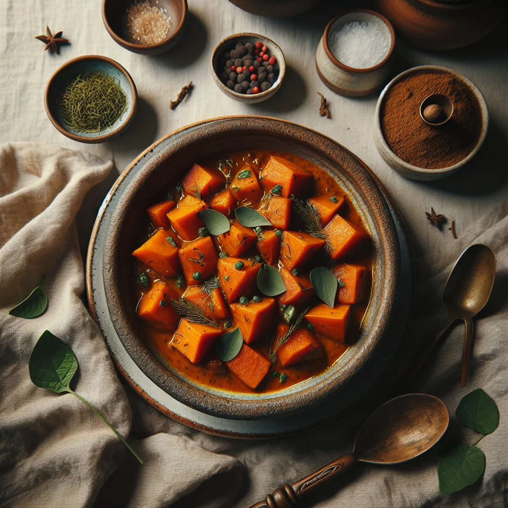 Geschmorte Süßkartoffel Curry