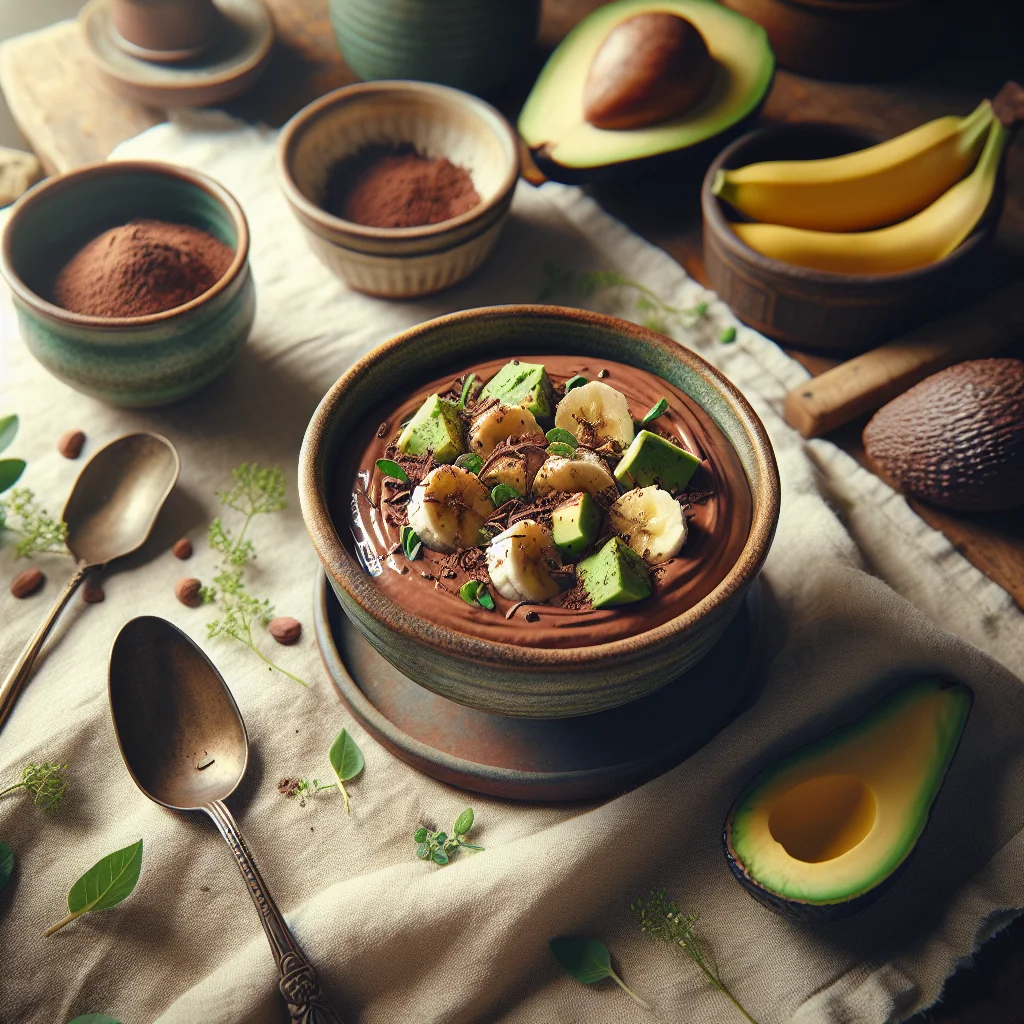 Gesunde Schokoladenmousse mit Avocado und Banane