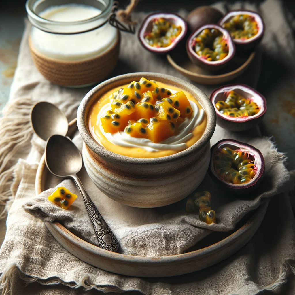 Fresco Mousse de Manga e Coco com Maracujá