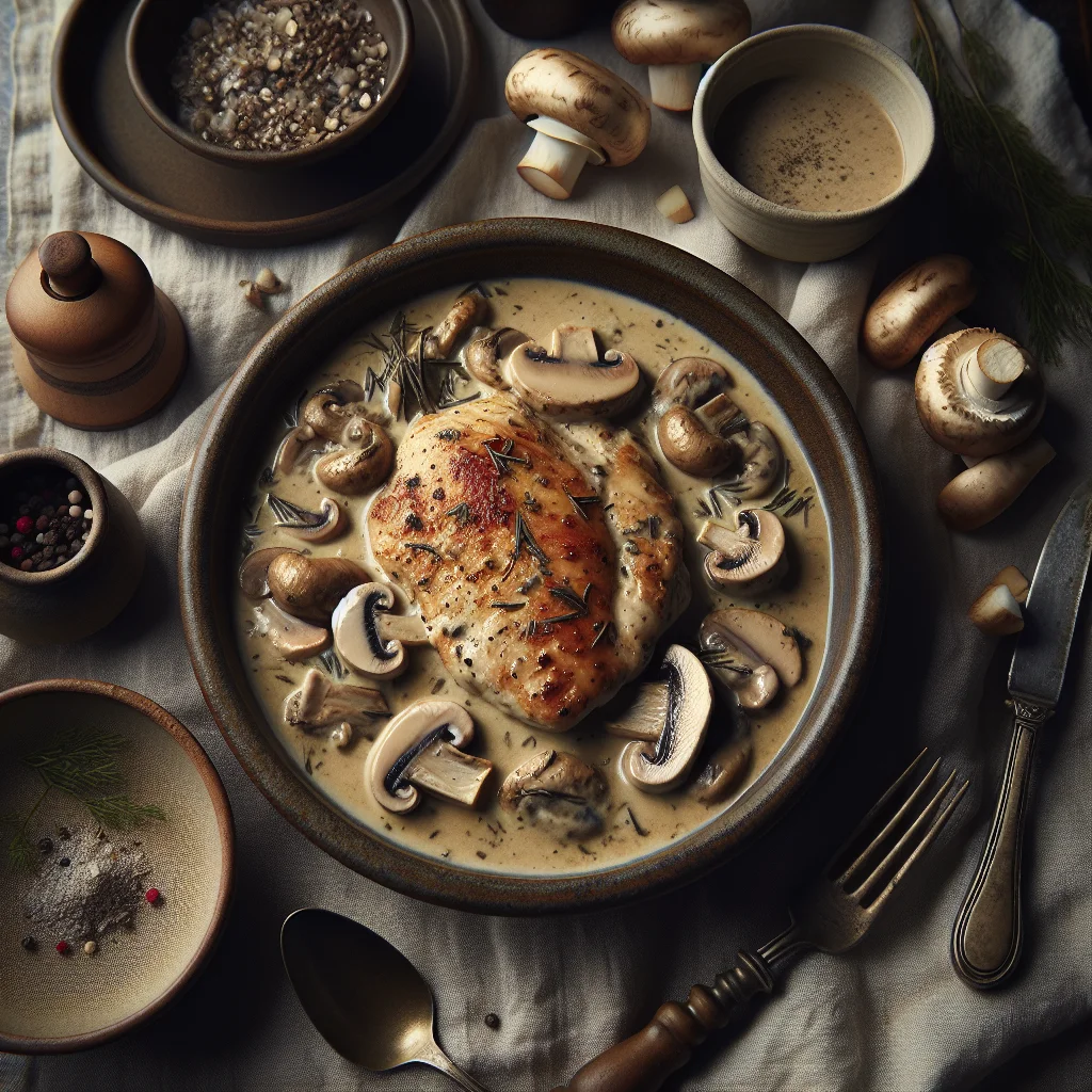 Huhnfilet in Cremiger Champignonsauce