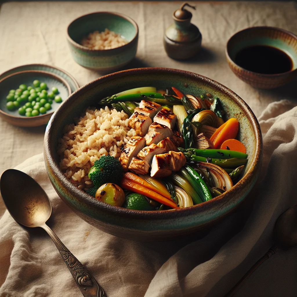 Chef's Special Frango Teriyaki com Legumes Salteados e Arroz Integral