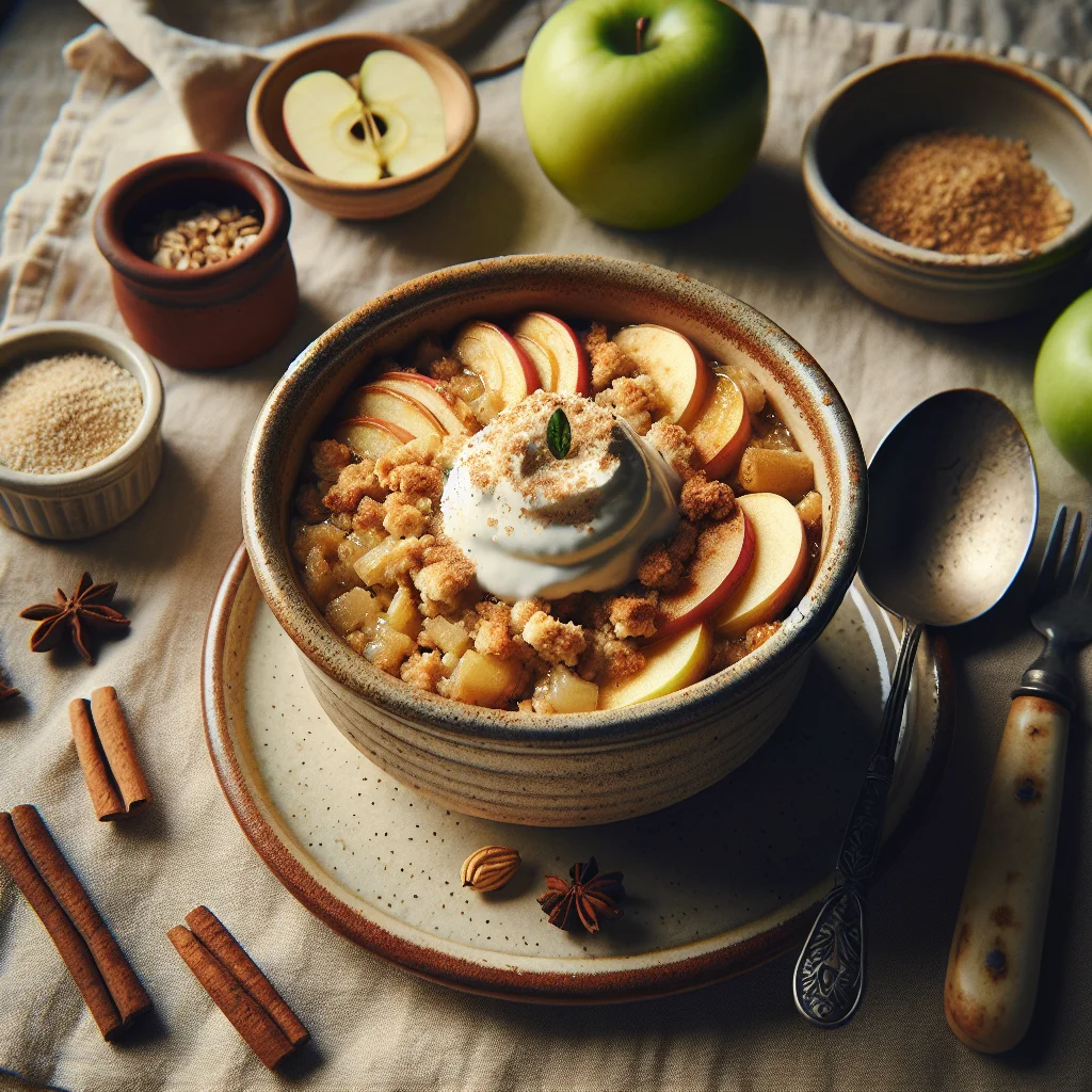 Healthy Apple Crumble with Greek Yogurt