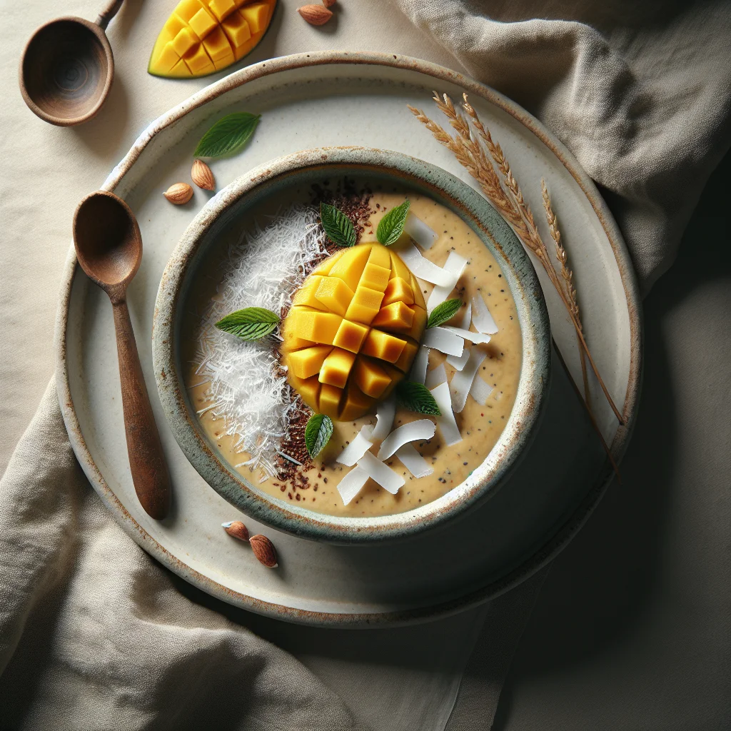 Smoothie Bowl de Manga e Coco Refrescante