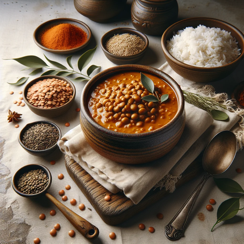 Curry de Lentilhas Rica em Proteínas com Arroz Integral