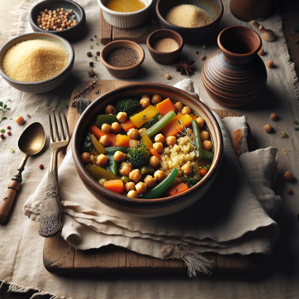 Chickpea and Vegetable Stew with Couscous