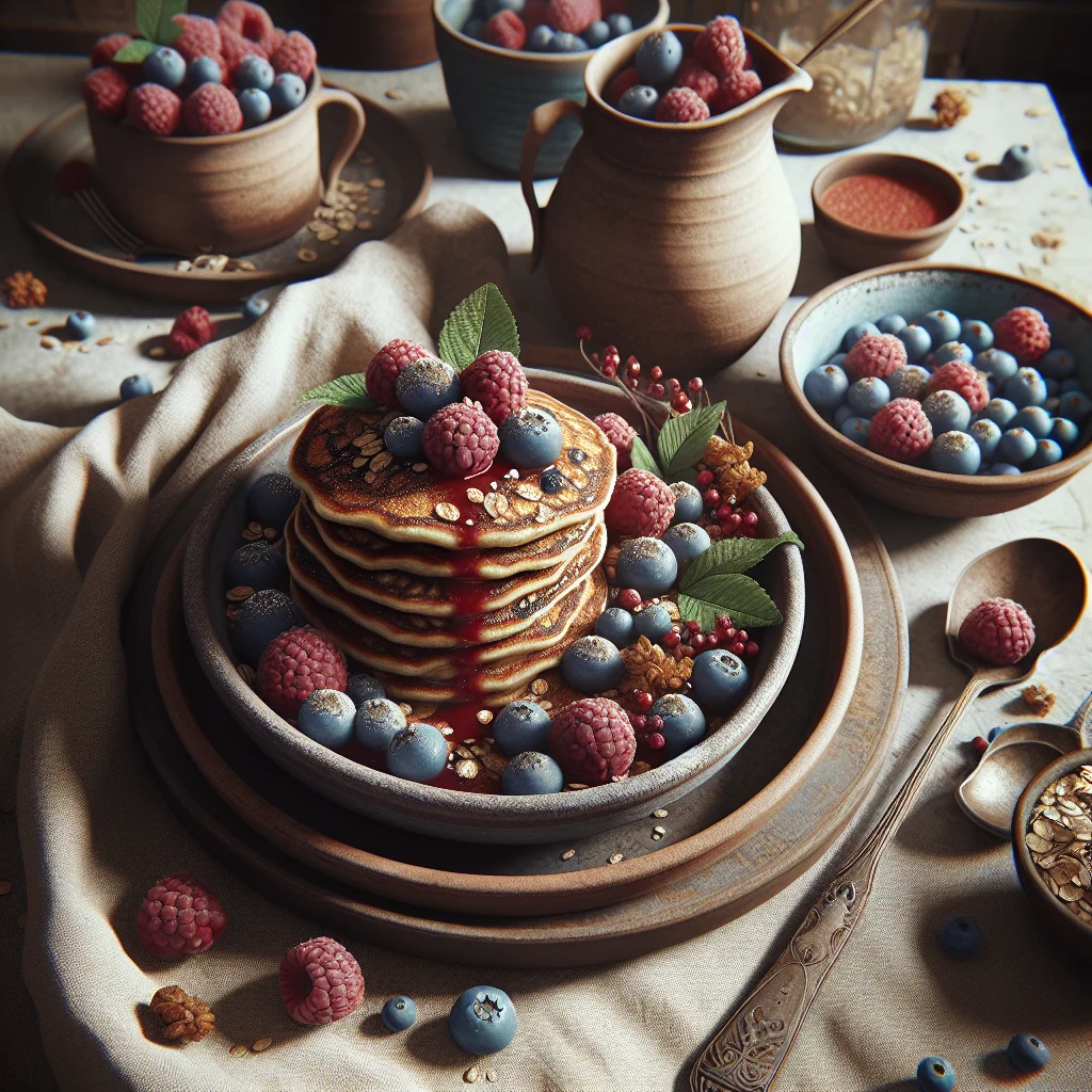 Deliciosas Panquecas de Aveia com Frutas Vermelhas
