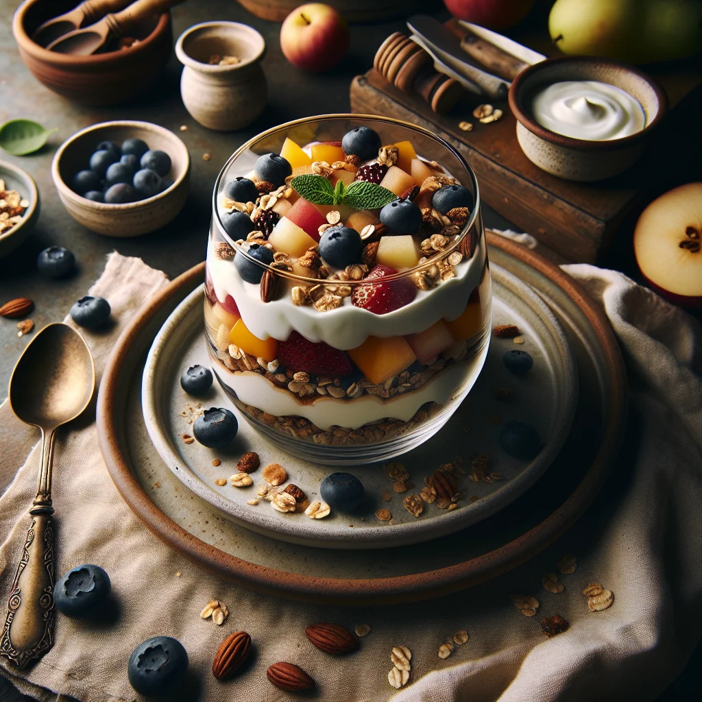 Refrescante Trifle de Frutas de Verão com Iogurte e Granola