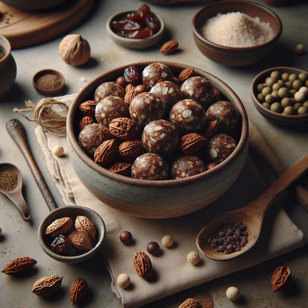 Healthy Energy Balls with Nuts and Dates