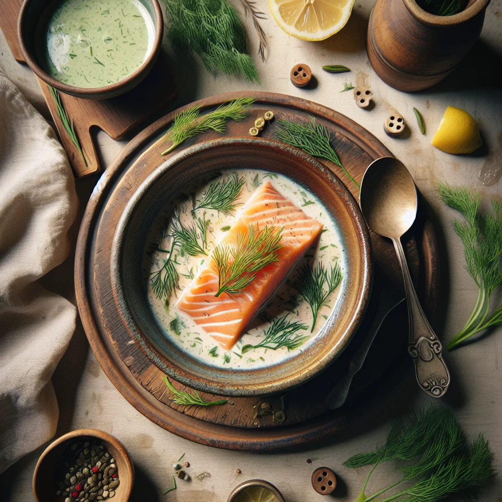 Salmon with Homemade Dill Lemon Sauce
