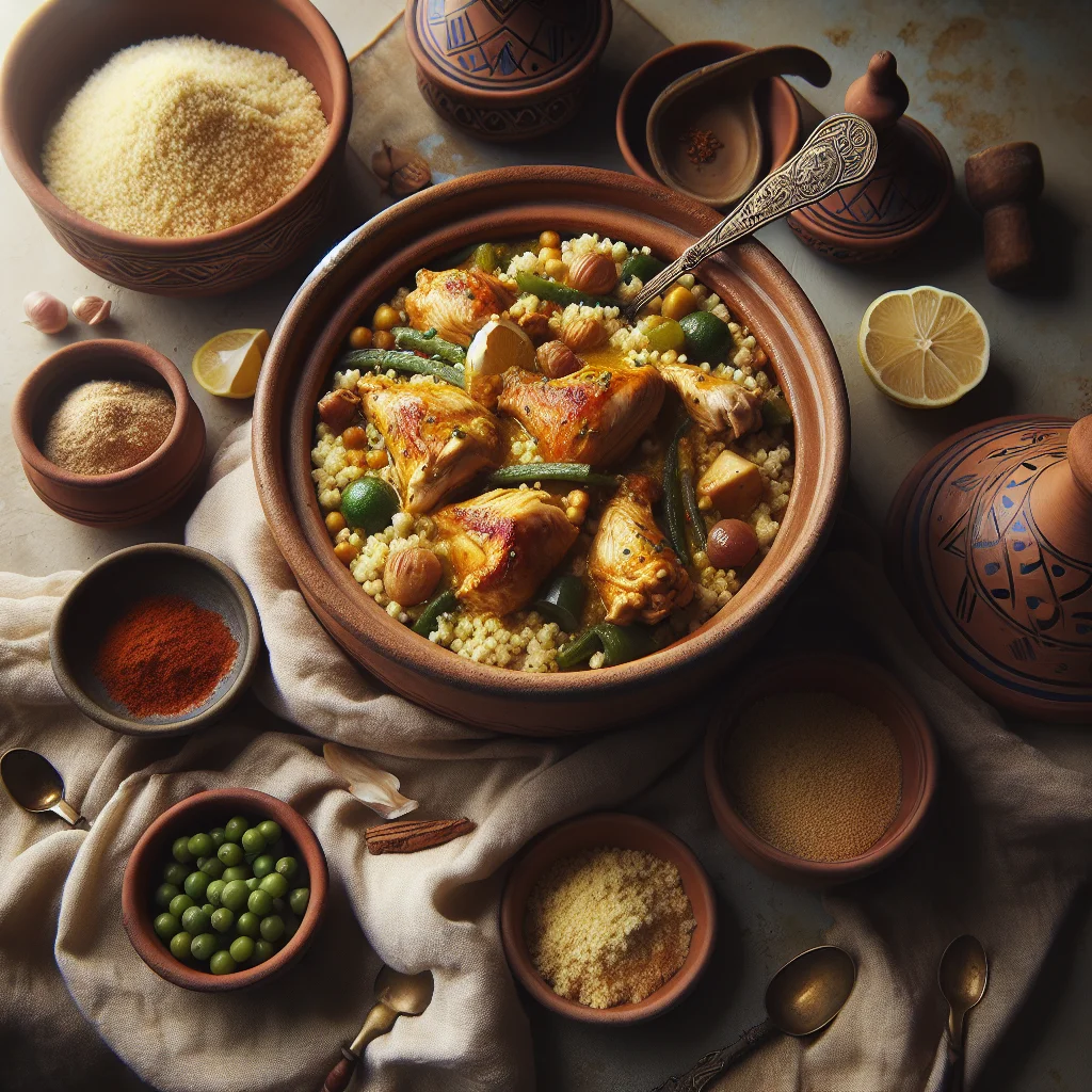 Frango Tajine Marroquina com Cuscuz