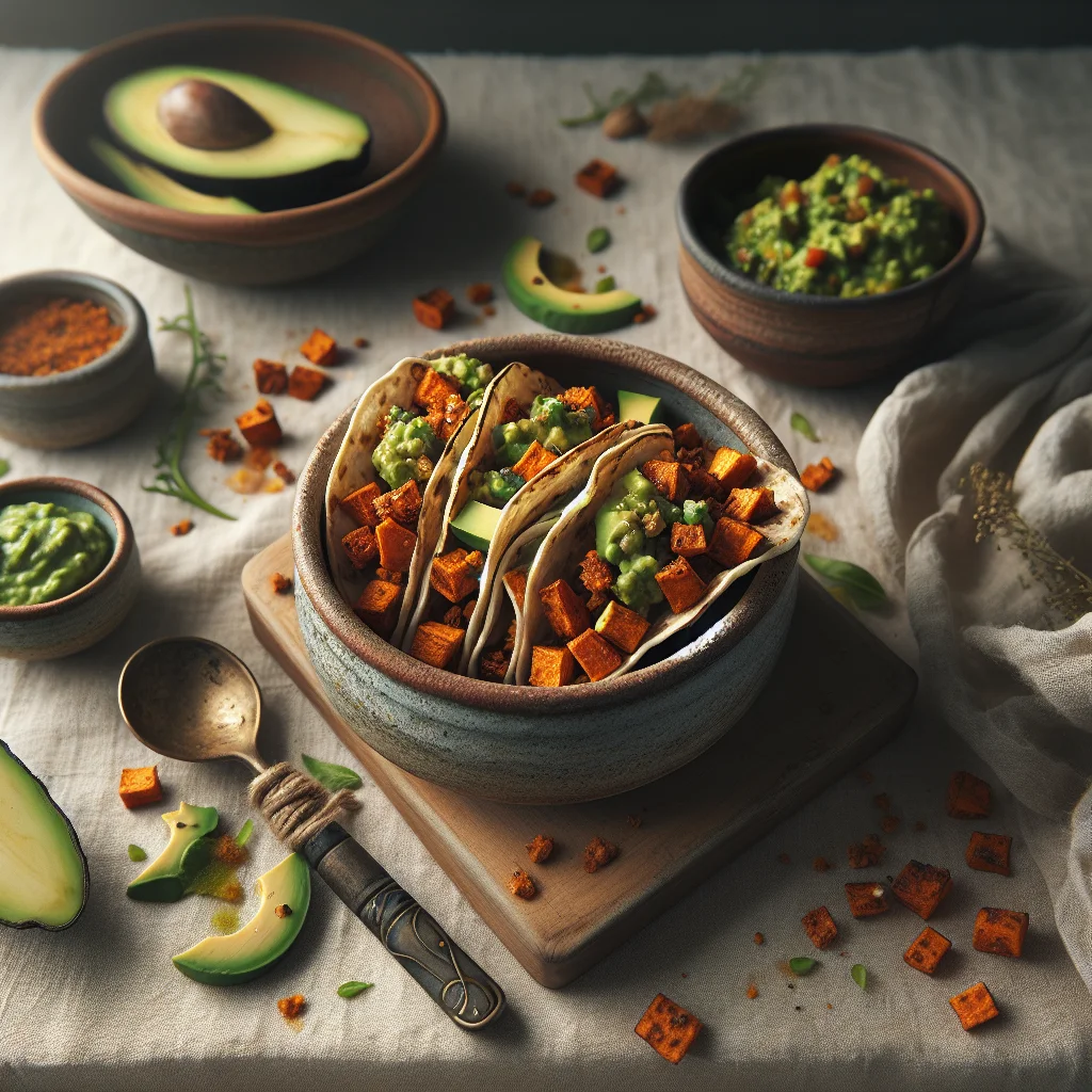 Crispy Sweet Potato Tacos with Avocado Salsa