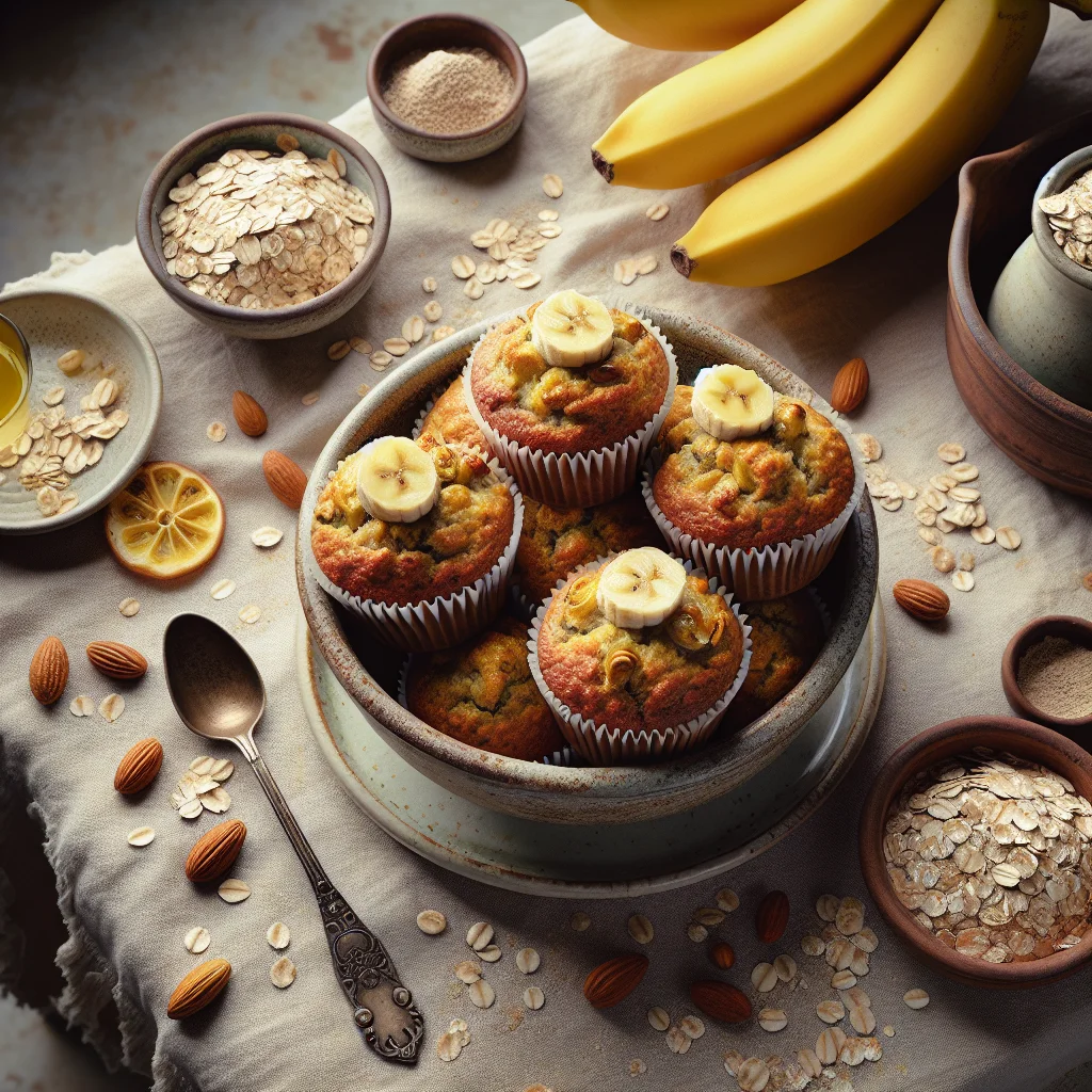 Energie-Boost Bananen-Haferflocken Muffins
