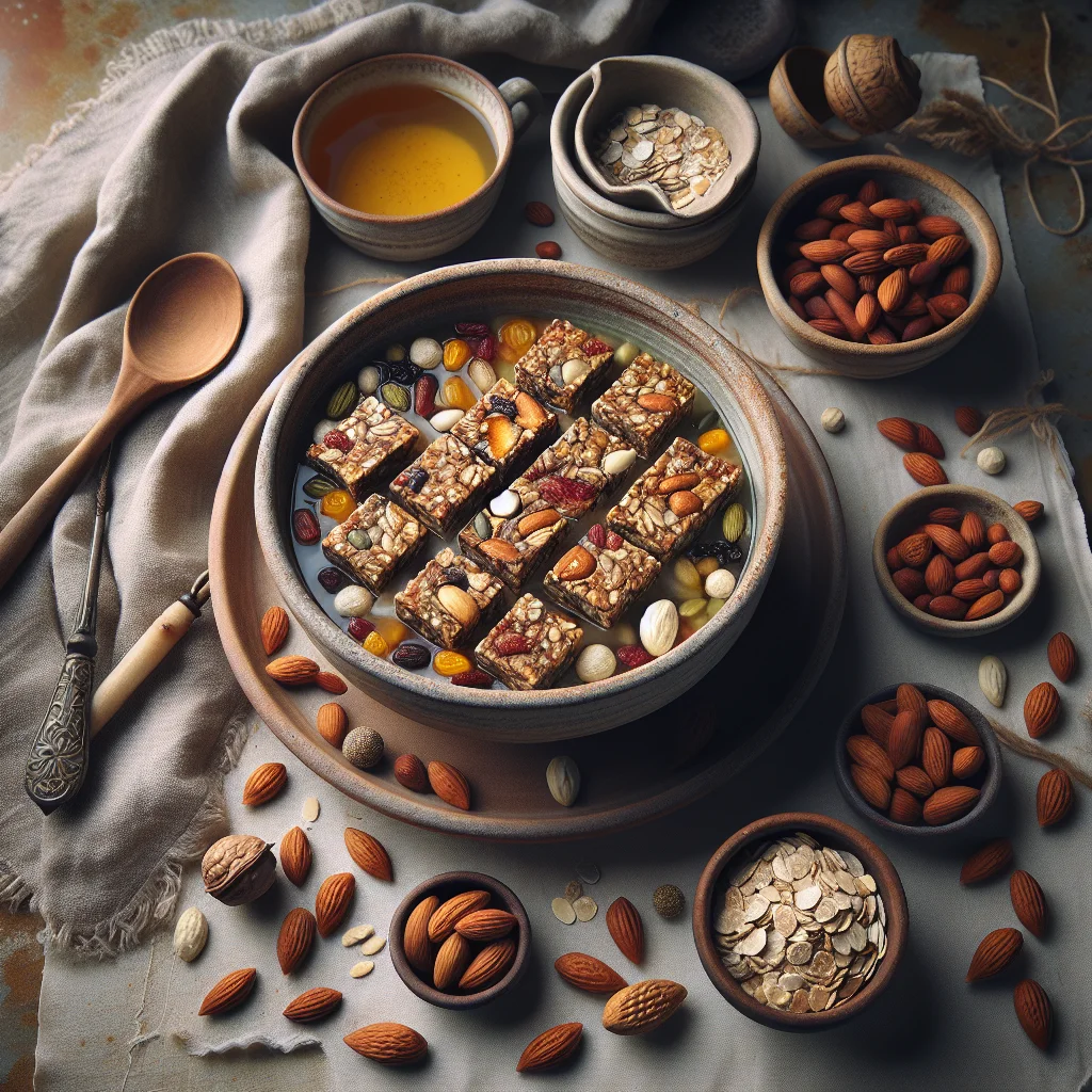 Energetic Muesli Bars with Nuts and Seeds