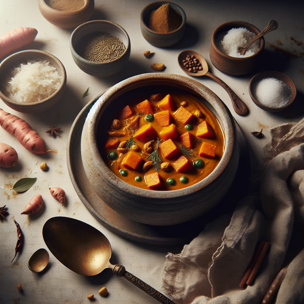 Deliciosa Curry Vegana com Batata Doce