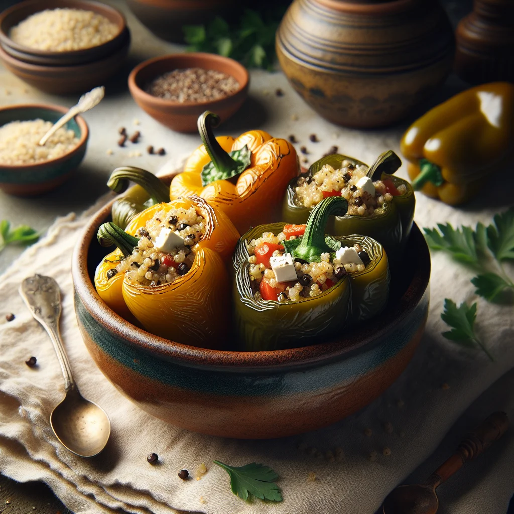 Tasty Stuffed Peppers with Quinoa and Feta