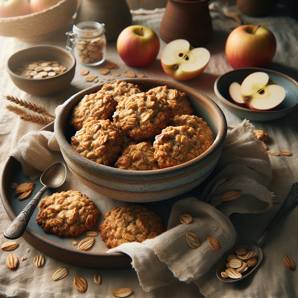 Crispy Apple Oat Cookies