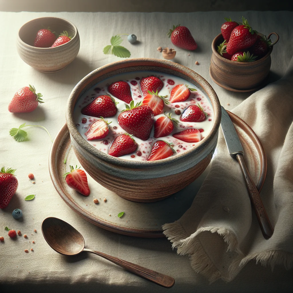 Gesunde Sommerliche Erdbeer Parfait