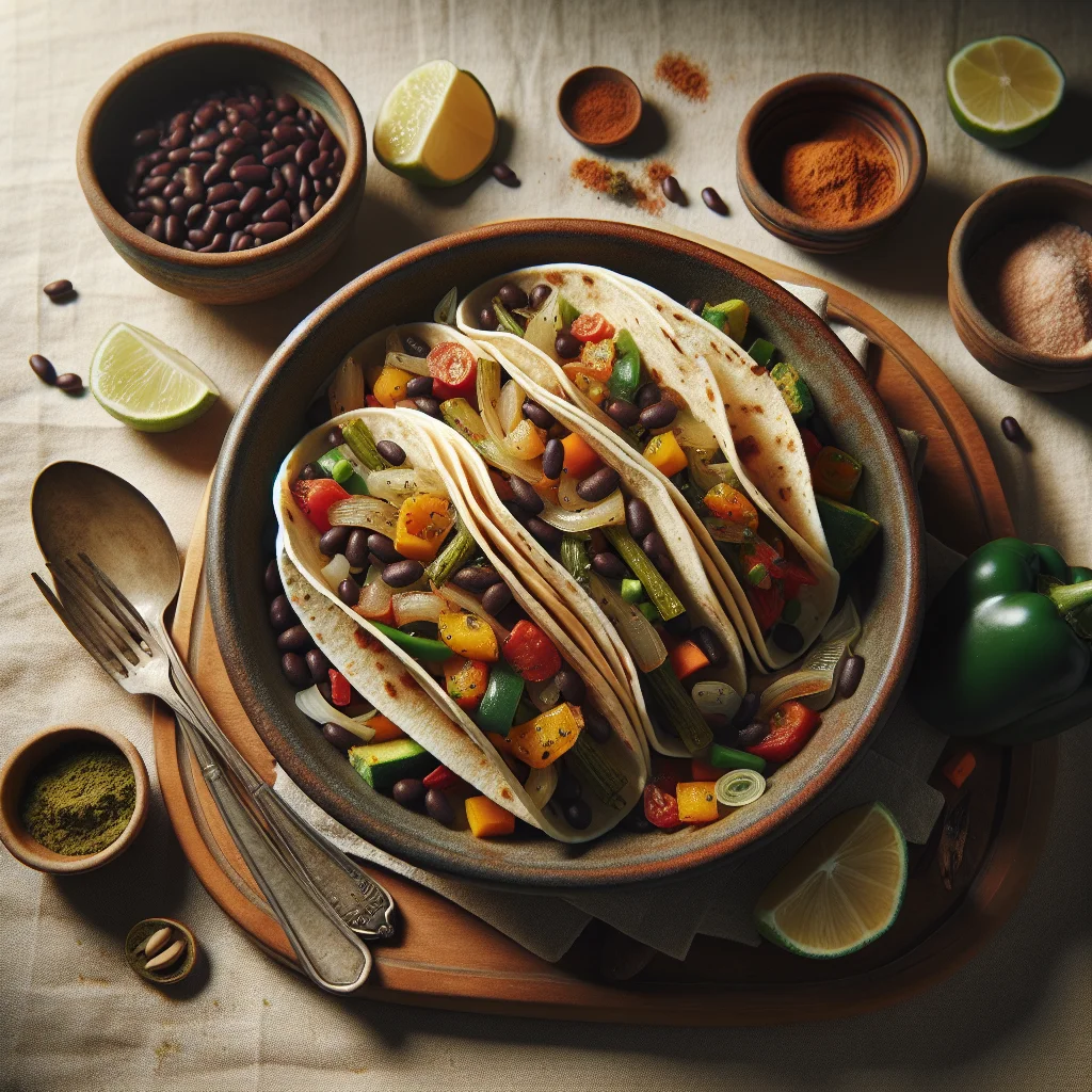 Vega Taco's com Legumes e Feijão Preto