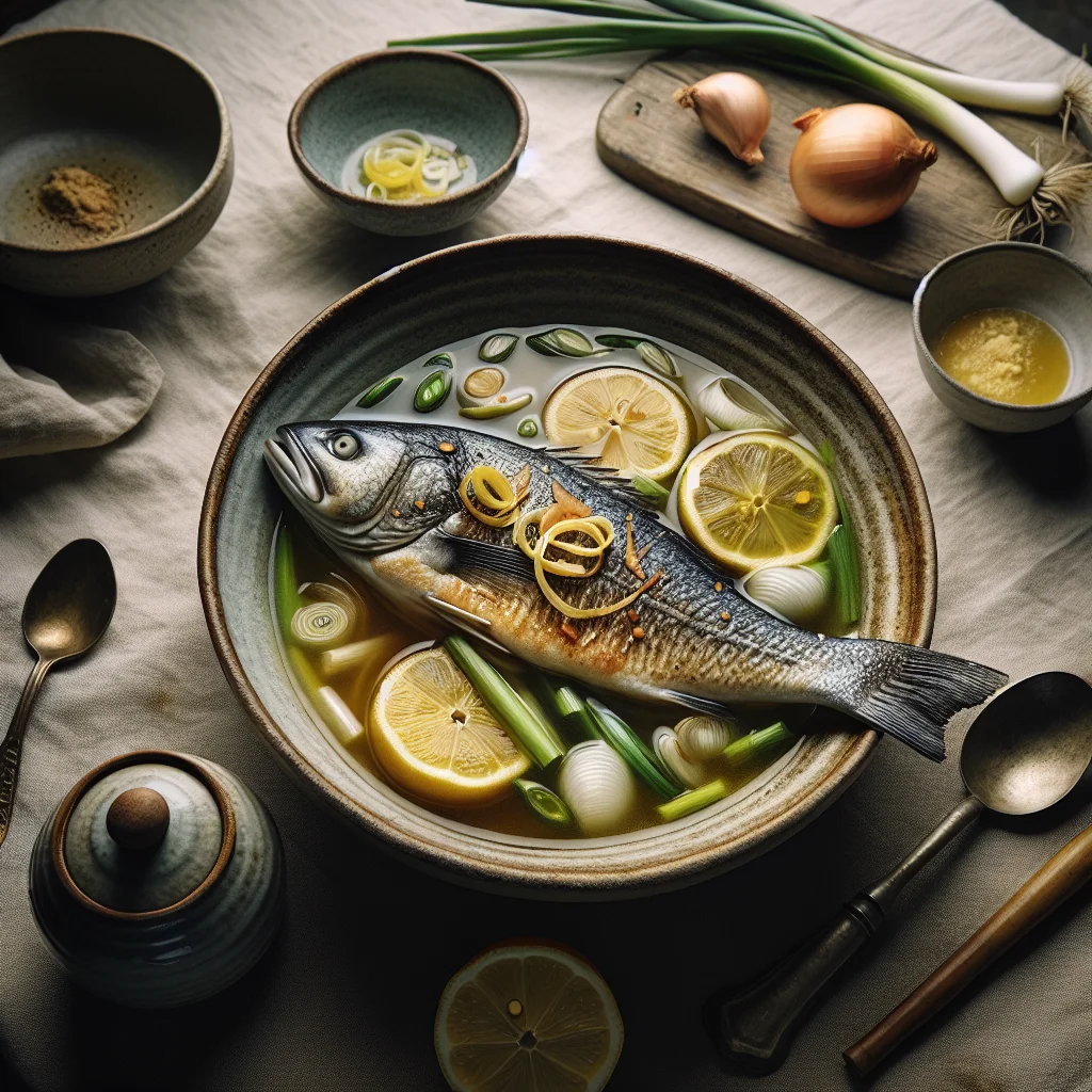 Chef's Special: Steamed Seabass with Ginger and Spring Onions