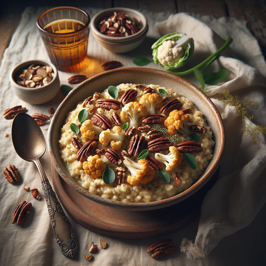 Gezonde Bloemkoolrisotto met Geroosterde Pecannoten