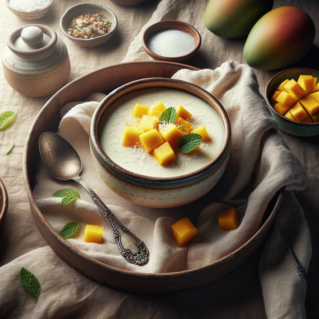 Fresh Mango Coconut Panna Cotta
