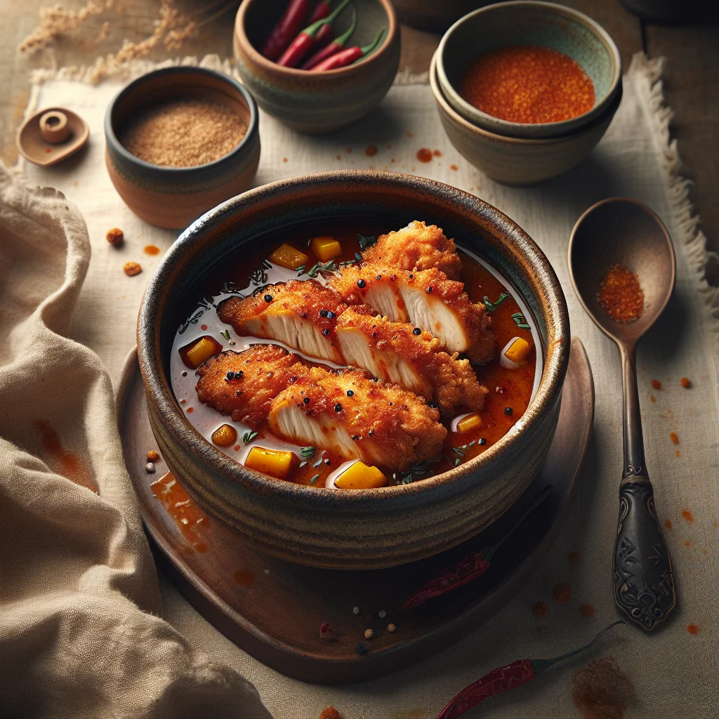 Krokante Kipfilet met Pittige Mangosaus