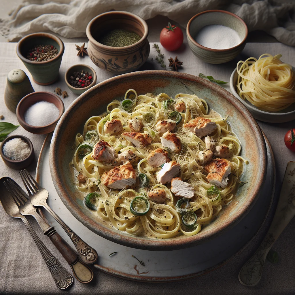 Italian Courgetti Carbonara with Chicken