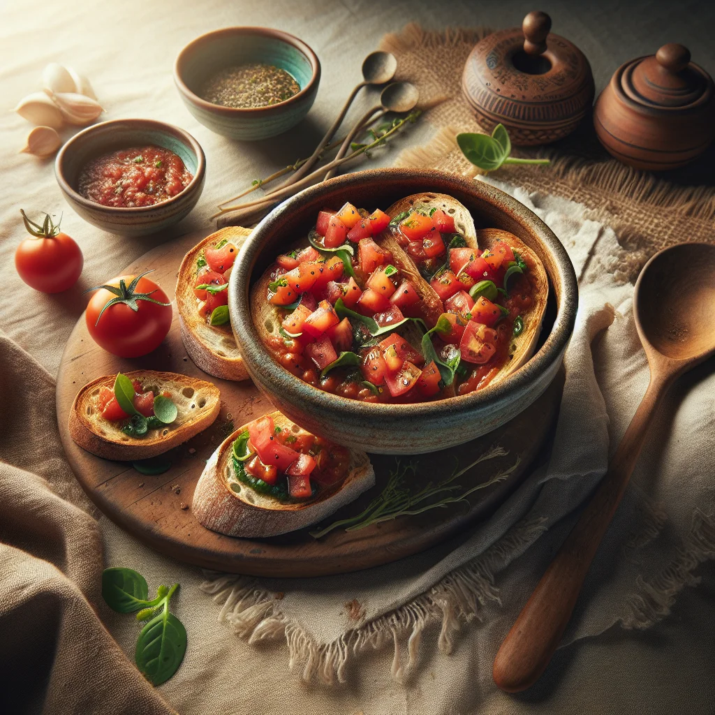 Healthy Italian Bruschetta with Fresh Tomato Salsa