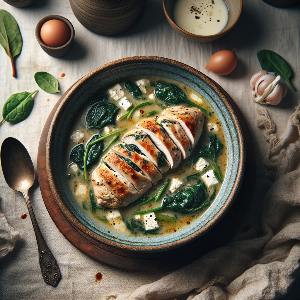 Creamy Chicken Breast Stuffed with Spinach and Feta