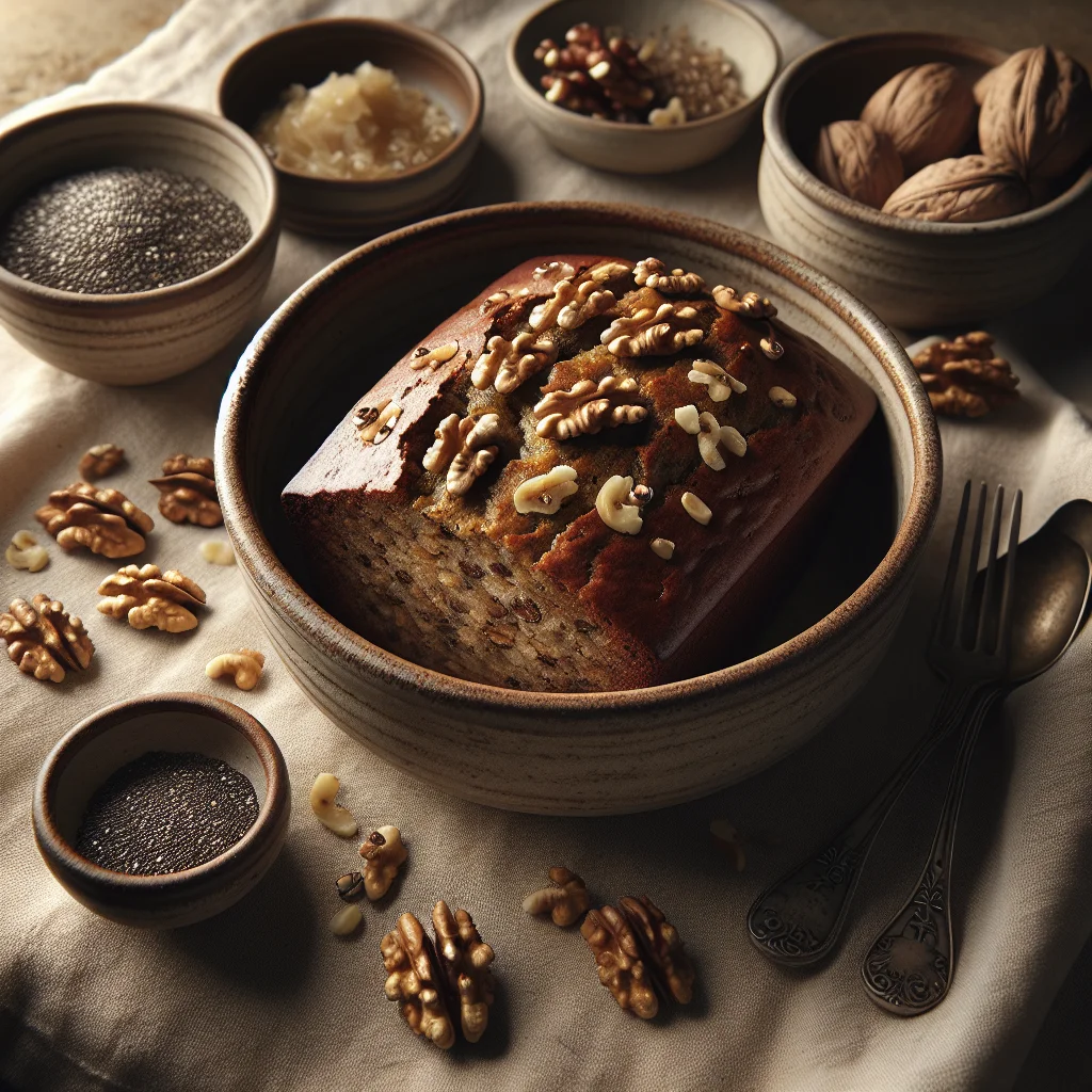 Energy-Boosting Banana Bread with Walnuts and Chia Seeds