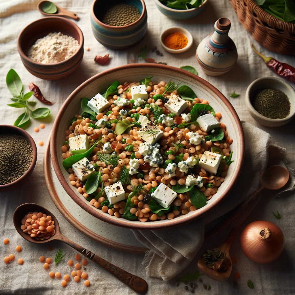 Light Lentil Salad with Goat Cheese and Fresh Herbs