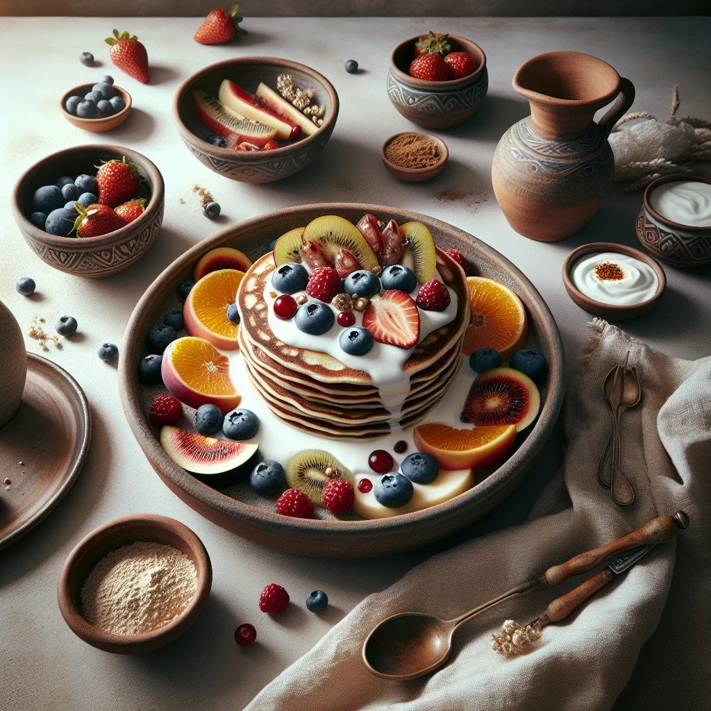 Healthy Greek Yogurt Pancakes with Fresh Fruit