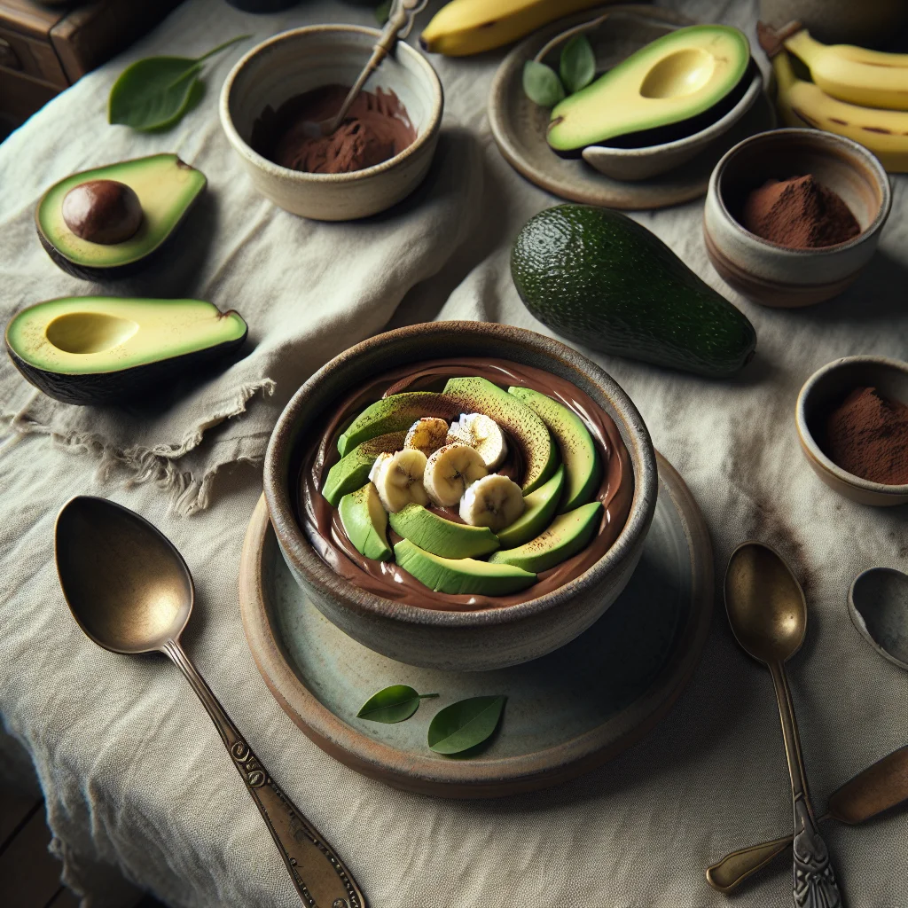 Chocolate Mousse with Avocado and Banana